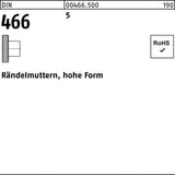 Rändelmutter DIN 466 Hohe Form M3 von F. REYHER – 100 Stück