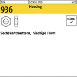 F. REYHER Sechskantmutter DIN 936 M8 22 H, 100 Stück, niedrige Form