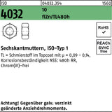 BUFAB Sechskantmutter ISO 4032 M6 8 zinklamellenbeschichtet – 1000 Stück