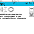 Verschlussschraube DIN 910 Bund/Außen-6-kant G 1/8 A A4 von F. REYHER – 10 Stück