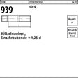 F. REYHER Stiftschraube DIN 939 M10x100 10.9 – 25 Stück, Einschraubende 1,25d