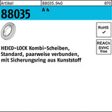 HEICO Kombischeibe R 88035 HKB-8S A4 – 200 Stück, Unterlegscheibe mit großer Auflagefläche