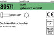 REYHER Sechskantholzschraube R 89571 8x80 mm Stahl galvanisch verzinkt