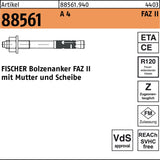 FISCHER Bolzenanker FAZ II 8/10 Stahl galvanisch verzinkt