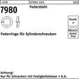 Federringe DIN 7980 für Zylinderschrauben 16 mm aus Federstahl, 250 Stück von F. REYHER
