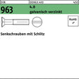 F. REYHER Senkschraube DIN 963 Schlitz M12x55 4.8 galvanisch verzinkt