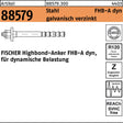 FISCHER Highbond-Anker FHB-A dyn 12x100/25 Stahl galvanisch verzinkt – 10 Stück