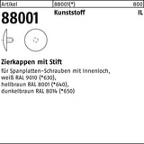 REYHER Zierkappe R 88001 mit Stift 2,5 x 12 mm, Kunststoff