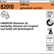 LINDAPTER Klemme R 82010 GTW 40 LR – M12/3-12, galvanisch verzinkt, zweiteilig