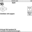 Unterlegscheibe DIN 93 mit Lappen 4,3 mm Stahl blank von F. REYHER – 1000 Stück