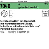 Sechskantmutter ISO 7040 Klemmteil M4 8 galvanisch verzinkt von F. REYHER – 200 Stück