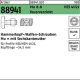 HALFEN Hammerkopfschraube HZS 41/22 M12x50 Mu 8.8 feuerverzinkt