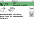 F. REYHER Hammerkopfmutter R 87014 mit Bremsmoment, M5, Stahl galvanisch verzinkt