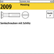 Senkschraube ISO 2009 Schlitz M6x60 Messing 100 Stück von F. REYHER