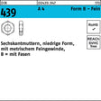 F. REYHER Sechskantmutter DIN 439 A4 Form B M10x1 Feingewinde 50 Stück