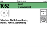 F. REYHER Unterlegscheibe DIN 1052 rund 14x58x6 mm Stahl – 50 Stück