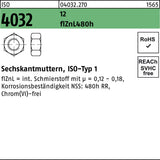 BUFAB Sechskantmutter ISO 4032 M16 12 zinklamellenbeschichtet 100 Stück