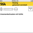 F. REYHER Linsensenkschraube DIN 964 Schlitz M6x60 Messing vernickelt 100 Stück