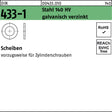 F. REYHER Scheibe DIN 433-1 2,7x5x0,5 mm Stahl 140 HV galvanisch verzinkt
