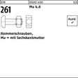 Hammerschraube DIN 261 M8 x 30 mit Sechskantmutter Mu 4.6, 25 Stück von F. REYHER