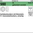 F. REYHER Sechskantmutter DIN 980 Klemmteil Form V M6 galvanisch verzinkt 1000 Stück