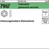 F. REYHER Sicherungsmutter DIN 7967 M 42 aus Federstahl – 10 Stück