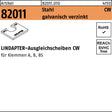 LINDAPTER Ausgleichsscheibe R 82011 CW M8/2,0 Stahl galvanisch verzinkt