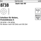 3 mm / Stahl 160 HV / Unterlegscheibe ISO 8738 f.Bolzen 3 Stahl 160 HV 1000 Stück