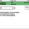 F. REYHER Gewindestift DIN 6332 Form IS M6x30 mit Zapfen & Innensechskant, brüniert