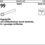 F. REYHER Kegelgriff DIN 99 Form N 50 mm M6 Stahl