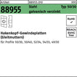 F. REYHER Hakenkopfgewindeplatte R 88955 Typ 50/30 M8 Stahl galvanisch verzinkt 50 Stück