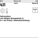 Rohrmutter DIN 431 BG 1/8 SW19 14 H Form B – 50 Stück von F. REYHER Nchfg. GmbH & Co. KG