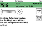 F. REYHER Nchfg. Gewindeschneidschraube DIN 7516 LIKO PH AM 3x6-H Stahl verzinkt 2000 Stück