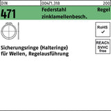Sicherungsring DIN 471 50x2 mm Federstahl Regelausführung 100 Stück von F. REYHER