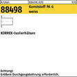 DUBO KORREX Isolierhülse R 88498 M4 x 10 mm Polyamid 6 weiß 100 Stück