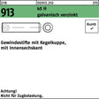 F. REYHER Gewindestift DIN 913 Kegelkuppe Innensechskant M4x4 45 H verzinkt 1000 Stück