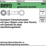 F. REYHER Sechskantflanschschraube R 88913 M5x10 Sperr-Ripp VG 500 Stück