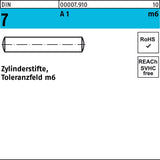 F. REYHER Zylinderstift DIN 7 Stahl m6 1x3 mm – 1000 Stück