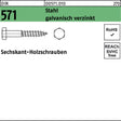 F. REYHER Sechskantholzschraube DIN 571 10x220 mm Stahl verzinkt