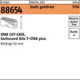 SPAX Bit R 88654 T-Star Plus SW 1/4x25 T 10 Stahl gehärtet