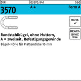 F. REYHER Rundstahlbügel DIN 3570 Form A Ø 23 mm NW 15 Stahl verzinkt 100 Stück
