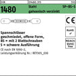 F. REYHER Spannschloss DIN 1480 offen mit 2 Blattschrauben SP BS-S M24 Stahl verzinkt