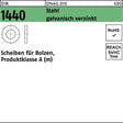 F. REYHER Scheibe DIN 1440 für Bolzen 6x12x1,6 mm Stahl verzinkt 100 Stück