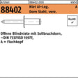 FLAKO Blindniete R 88402 2,4x4 mm Aluminium/Stahl verzinkt – 1000 Stück Flachkopf