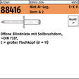 Blindniete R 88416 Großer Flachkopf 5x10 mm Aluminium/Dorn A2, 500 Stück von F. REYHER