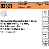 HELLERMANNTYTON Kantenbefestigungsbinder R 82523 EdgeClip 4,6x200/45 PA66HS schwarz