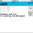 Passfeder DIN 6885 Form A 3x3x10 mm A4 – 100 Stück von F. REYHER