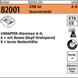LINDAPTER Klemmen R 82001 GTW 40 KM 10/4,0 – Form A-K, galvanisch verzinkt