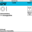 F. REYHER Zahnscheibe DIN 6797 Form I innengezahnt 4,3 mm 1.4310