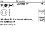 F. REYHER Unterlegscheibe DIN 7989-1 PK C 10/11 x 20 x 8 mm Stahl 100 HV